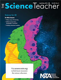 Cover image for April 2016 issue of Science Teacher